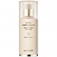 Санскрин с муцином улитки The Saem Snail Essential EX Wrinkle Solution Sun Cream SPF50+ PA++++